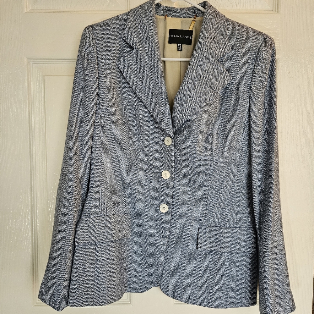 Rena Lange Light Blue Blazer Size 8